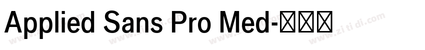Applied Sans Pro Med字体转换